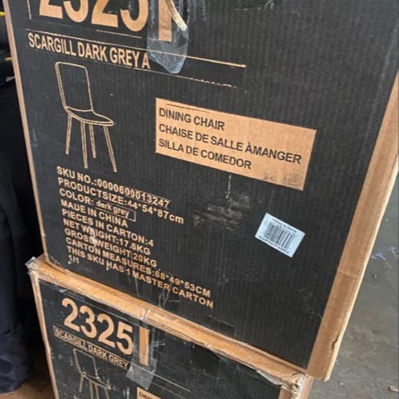 Brand New Set of Wayfair Scargill Dining Chairs - Picture 3 of 4